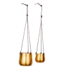 Nkuku Brass Atsu Small Hanging Planter