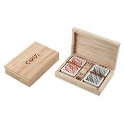 Nkuku Mango Wood Card & Dice Set