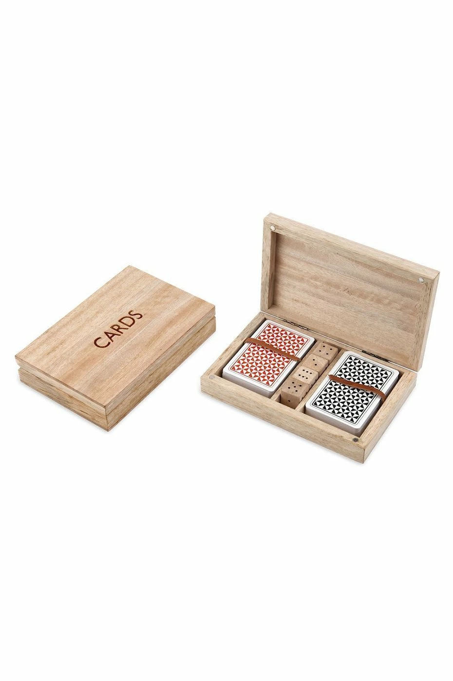 Nkuku Mango Wood Card & Dice Set 1 Nkuku Mango Wood Card & Dice Set