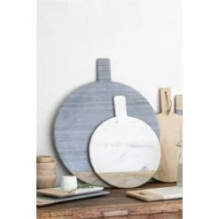 Nkuku White Bwari Round Marble Board