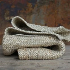 Nkuku Braided Hemp Rug - Natural