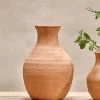 Nkuku Aged Terracotta Narpala Bottle Vase - Large