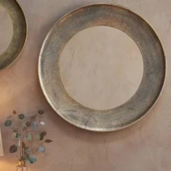 Nkuku Yakira Anitque Brass Mirror Large