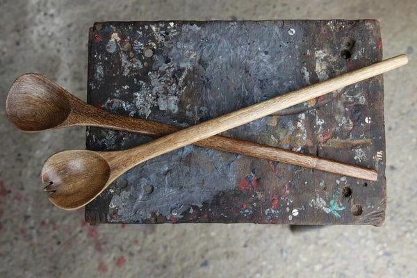 Nkuku Mango Wood Salad Servers (set Of 2) 2 Nkuku Mango Wood Salad Servers (set Of 2)