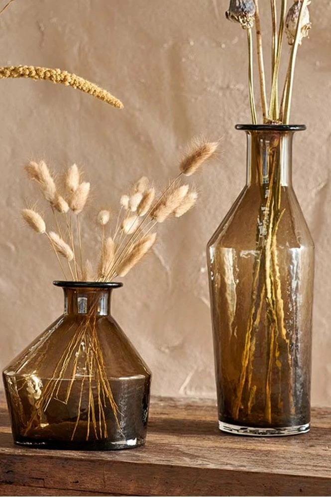 Nkuku Coffee Brown Zaani Glass Vase 5 Nkuku Coffee Brown Zaani Glass Vase