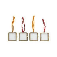 Nkuku Tiny Kiko Antique Brass Frame Set of 4