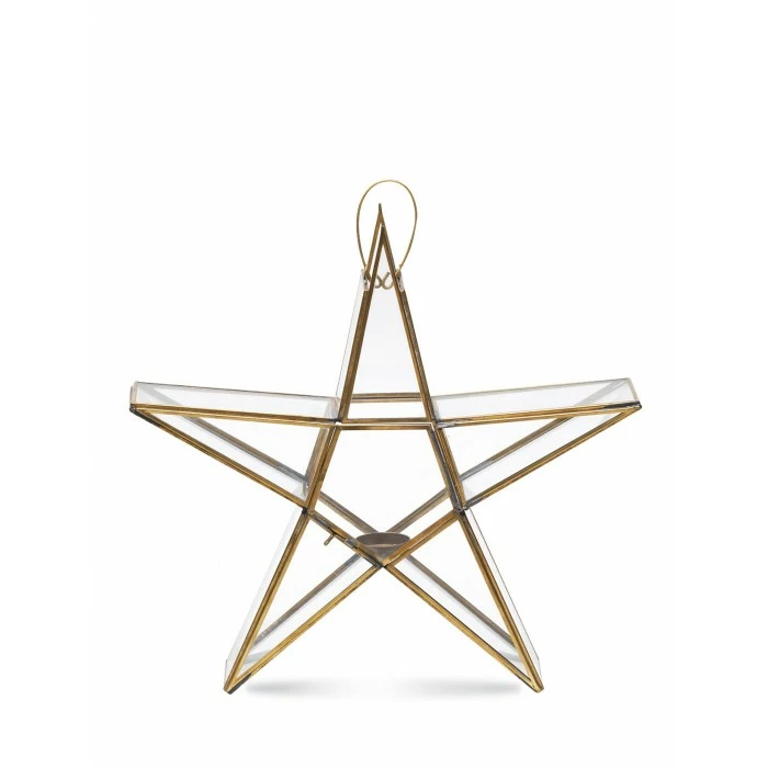 Nkuku Medium Brass Sanwi Standing Star T-Light Holder 2 Nkuku Medium Brass Sanwi Standing Star T-Light Holder