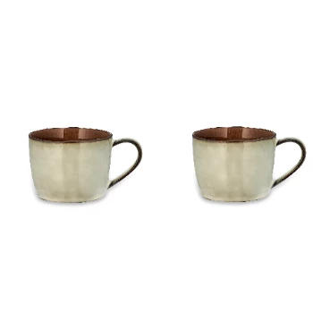 Nkuku Off-White & Brown Glazed Coffee Mug 1 Nkuku Off-White & Brown Glazed Coffee Mug