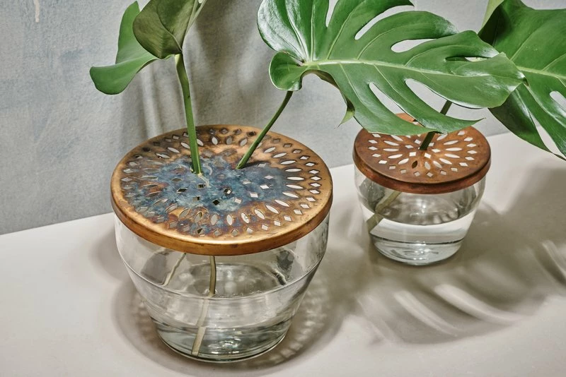 Nkuku Ramla Vase with Lid- Tapered 2 Nkuku Ramla Vase with Lid- Tapered