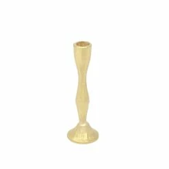 Nkuku Gold Brushed Gold Candle Stick