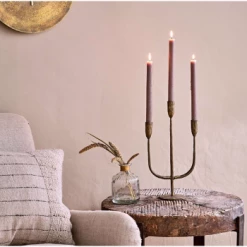 Nkuku Mbata Antique Brass Candelabra