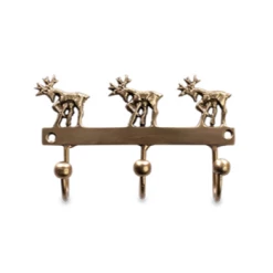 Nkuku Antique Brass Stag Hook