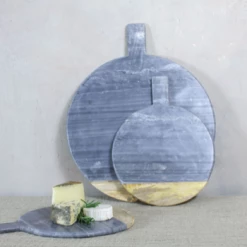 Nkuku Bwari Round Marble Board Grey Small