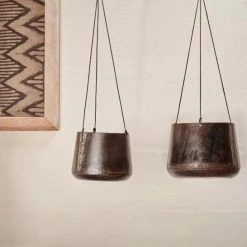 Nkuku Endo Iron Hanging Planter - Small