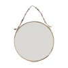 Nkuku Small Round Brass Kiko Mirror