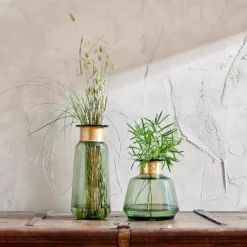 Nkuku Miza Green Glass Vase Large & Tall