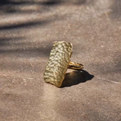 Nkuku Huron Hammered Ring Band - One Size