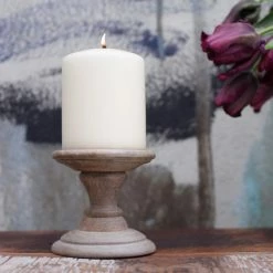 Nkuku Small Niwari Mango Candlestick 6 Nkuku Small Niwari Mango Candlestick