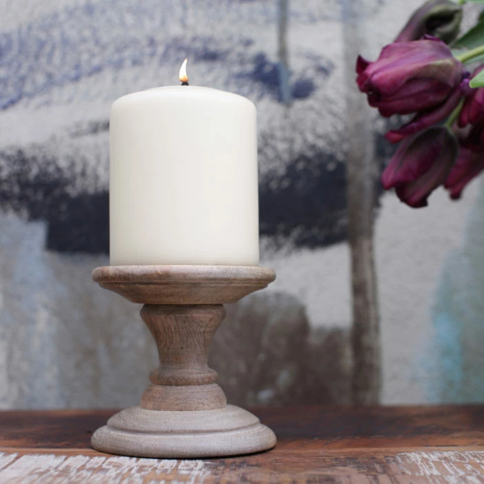 Nkuku Small Niwari Mango Candlestick 3 Nkuku Small Niwari Mango Candlestick