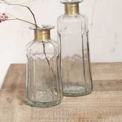 Nkuku Chara Hammered Bottle - Decorative