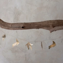 Nkuku Tabwa Brass Mixed Leaf Garland