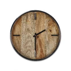 Nkuku Alomi Mango Wood Clock - Small