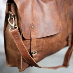 Nkuku Brown Leather Satchel Bag