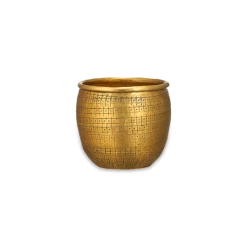 Nkuku Small Antique Brass Tembasi Planter