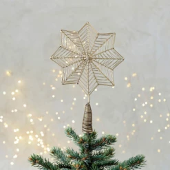 Nkuku Brass Ngoni Giant Star Tree Topper
