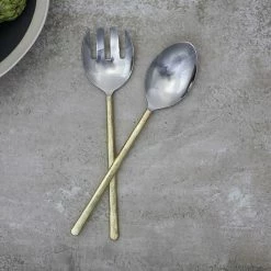 Nkuku Set of 2 Sirkali Gold Salad Server