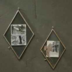 Nkuku Small Brass Crystal Diamond Kiko Frame 7 Nkuku Small Brass Crystal Diamond Kiko Frame