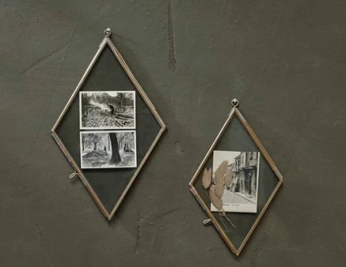 Nkuku Small Brass Crystal Diamond Kiko Frame 4 Nkuku Small Brass Crystal Diamond Kiko Frame