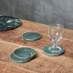 Nkuku Ovah Marble Coasters - Set 4