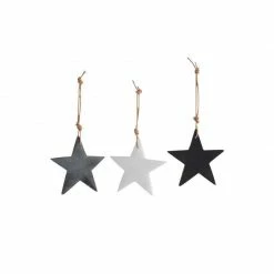 Nkuku Set of 3 Black White and Grey Morwa Marble Stars