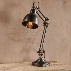 Nkuku Aged Bronze Akono Desk Lamp