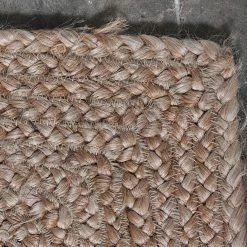 Nkuku Braided Hemp Rug - Natural