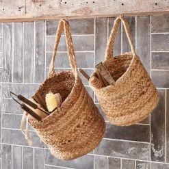 Nkuku Chapad Hemp Wide Wall Hung Basket - Large