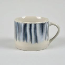 Nkuku Pair of Short Karuma Mugs - Blue