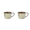 Nkuku Off-White & Green Glazed Coffee Mug