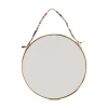 Nkuku Kiko Round Mirror - Antique Brass - Small