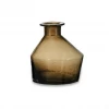 Nkuku Brown Glass Asymmetric Vase - Small