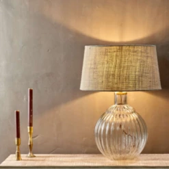 Nkuku Varanisi Wide Glass Lamp