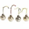 Nkuku Set of 4 Antique Gold Christmas Baubles