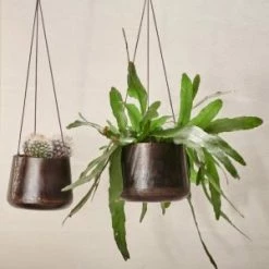 Nkuku Endo Iron Hanging Planter - Small