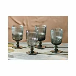 Nkuku Fali Wine Glass - Smoke Set of 4