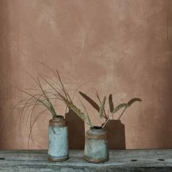 Nkuku Bennu Mini Straight Vase Large - Aged Zinc