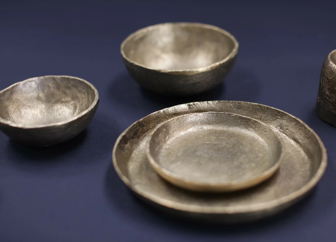 Nkuku Small Gold Jahi Plate 2 Nkuku Small Gold Jahi Plate