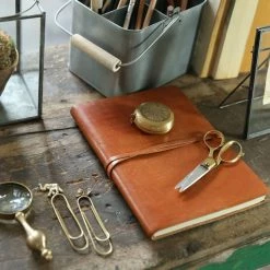 Nkuku A6 Tanned Rustic Leather Journal Note Book