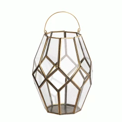 Nkuku Small Mohani Brass Lantern