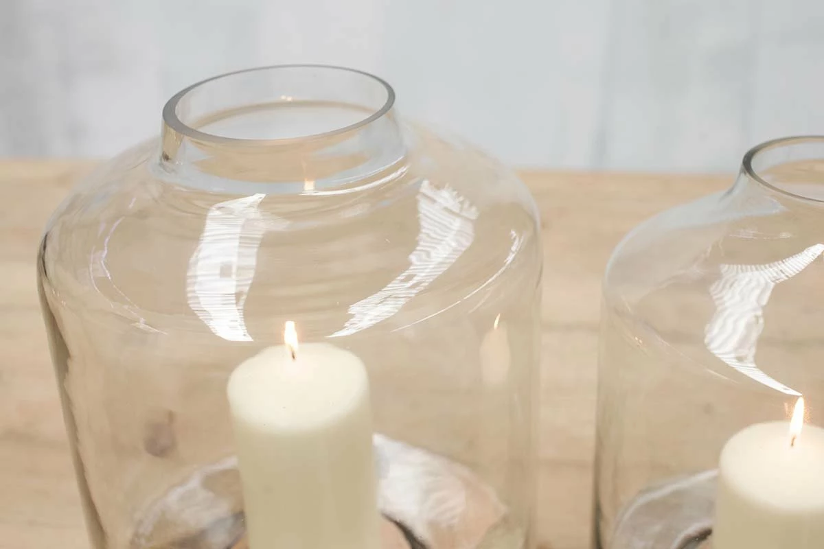 Nkuku Small Idha Tapered Hurricane Lantern 4 Nkuku Small Idha Tapered Hurricane Lantern